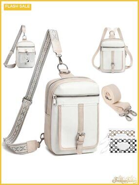 Mini Diaper Bag Crossbody with Wipes Pocket Hands-Free